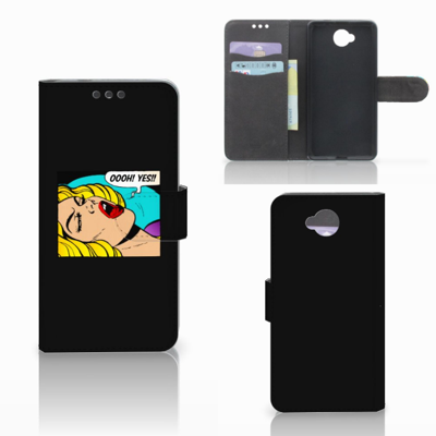 Microsoft Lumia 650 Wallet Case met Pasjes Popart Oh Yes Microsoft Lumia 650 Wallet Case met Pasjes Popart Oh Yes