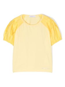 Monnalisa t-shirt à logo strassé - Jaune