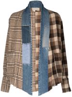 Greg Lauren veste à design patchwork - Marron