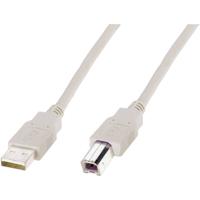 Digitus USB-kabel USB 2.0 USB-A stekker, USB-B stekker 5.00 m Beige AK-300105-050-E