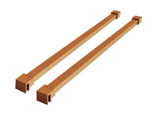 Mueller Slimline set van 2 stabilisatiestangen 120cm geborsteld messing goud