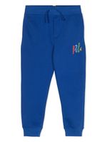 Ralph Lauren Kids pantalon en jersey à logo imprimé - Bleu