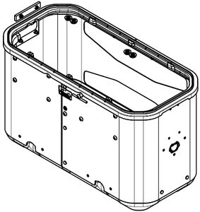 GIVI DLM36 Monokey Onderschaal, & deksel voor koffers op de moto, Aluminium Rechts