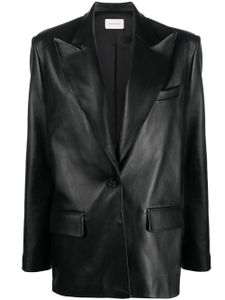 Magda Butrym blazer oversize en cuir - Noir