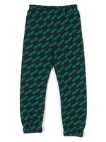 Kenzo Kids pantalon de jogging à logo imprimé - Bleu