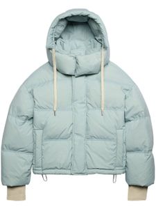 AMI Paris logo-patch padded jacket - Bleu