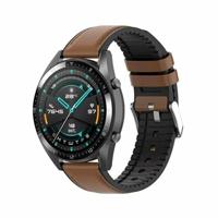By Qubix - leer + siliconen bandje - Bruin - Compatible met Xiaomi Redmi Watch 5 Active/Redmi Watch 5 Lite - Compatible Xiaomi bandje