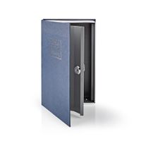 Nedis BOOKSEDM01BU Kluis Boekenkluis Sleutelslot Binnenshuis Medium Binnenvolume: 1.6 L 2 Sleutels Inbegrepen Blauw/zilver