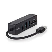Nedis USB-hub | USB-A stekker | 3X USB A aansluiting | 5-Poorts Poorten | USB 3.2 Gen 1 | Voeding via USB | 5 Gbps | SD & MicroSD