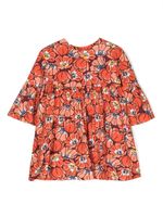 Kenzo Kids robe à fleurs imprimées - Orange