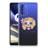 Silicone Back Case Motorola Moto G51 5G Boho Skull