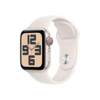 Apple Watch SE (2e gen.) GPS + Cellular 40 mm Smartwatch - Kast van sterrenlicht aluminium - Sterrenlicht sportbandje (S/M). Conditie en slaap bijhouden, ongelukdetectie, hartritme monitoren