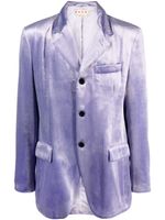 Marni blazer en velours à boutonnière - Violet