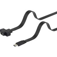 Renkforce USB-kabel USB 3.2 Gen1 (USB 3.0 / USB 3.1 Gen1) USB-C stekker, USB-C bus 0.50 m Zwart Schroefbaar, Zeer flexibel RF-3415026 - thumbnail