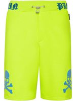 Philipp Plein Skull&Bones logo-embroidered shorts - Jaune - thumbnail