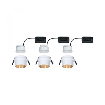 Paulmann 93381 PAULMANN LED-inbouwlamp LED LED vast ingebouwd 19.5 W Wit (mat), Goud