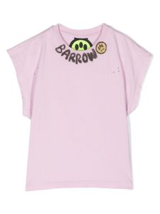 Barrow kids t-shirt en coton à logo imprimé - Rose