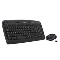 Logitech MK330 Draadloos Toetsenbord en muis combi, Windows, 2.4GHZ met unifying USB-dongle, Draagbare muis, multimedia toetsen, lange batterijduur, PC/Laptop, QWERTY US International layout - Zwart