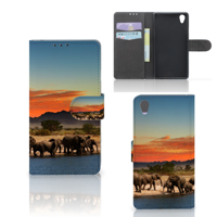 Sony Xperia Z1 Telefoonhoesje met Pasjes Olifanten