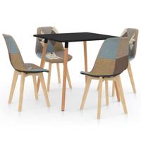 vidaXL 5-delige Eethoek grijs