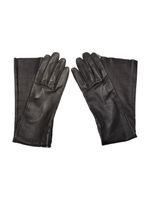 CHANEL Pre-Owned gants longs en cuir - Noir