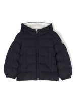 Moncler Enfant doudoune à patch logo - Bleu