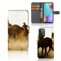 Samsung Galaxy A52 Telefoonhoesje met Pasjes Design Cowboy - thumbnail