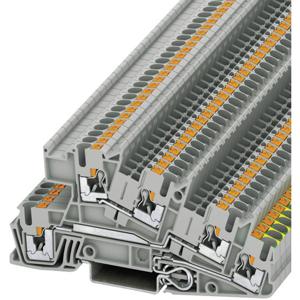 Phoenix Contact 3213949 Installatierandaardeklem 5.2 mm Snelaansluiting Grijs 1 stuk(s)