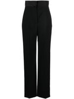 Alexander McQueen pantalon en laine à taille haute - Noir