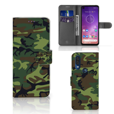 Motorola One Vision Telefoon Hoesje Army Dark Motorola One Vision Telefoon Hoesje Army Dark
