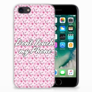 iPhone SE 2022 | SE 2020 | 8 | 7 Silicone-hoesje Flowers Pink DTMP