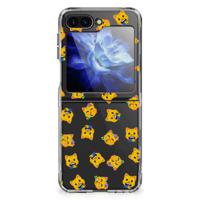 TPU bumper voor Samsung Galaxy Z Flip 6 Katten Emojis - thumbnail