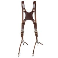 The Hantler Dual camera harness Brandy/Brass Regular (S-M)