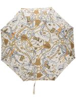 Moschino parapluie à imprimé graphique - Tons neutres