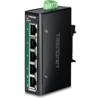 TRENDnet 5-Port Industrial Fast Etherne PoE+ DIN-Rail Mini, TI-PELC50