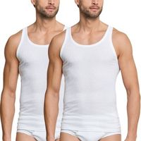 Schiesser 2 stuks Essentials Double Rib Undershirts * Actie *