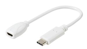 Vivanco Mobiele telefoon Adapter [1x Micro-USB-bus - 1x USB-C 2.0 stekker] DCAVVUSBCMB02W 20.00 cm