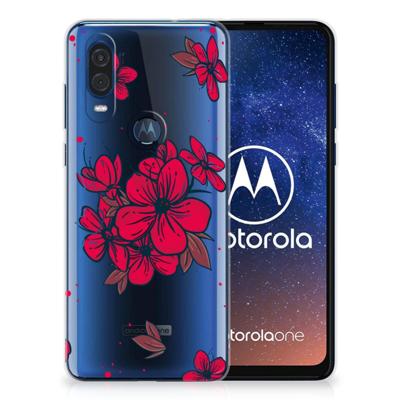 Motorola One Vision TPU Case Blossom Red Motorola One Vision TPU Case Blossom Red