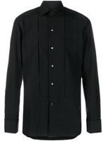 Zegna chemise à col plastron - Noir - thumbnail