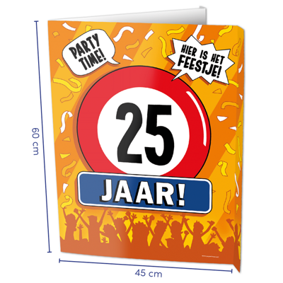 Raamdecoratie 25 jaar groot