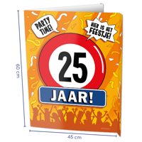 Raamdecoratie 25 jaar groot
