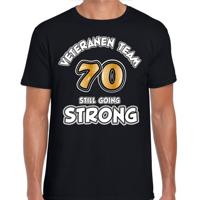 Bellatio Decorations Verkleed shirt voor heren - veteranen - zwart - verjaardag - 70 jaar 2XL  -