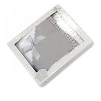 Snuggle Baby quilt babydeken 75 x 75 cm grijs/wit