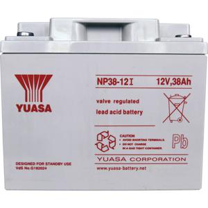 Yuasa NP38-12 NP38-12 Loodaccu 12 V 38 Ah Loodvlies (AGM) (b x h x d) 197 x 170 x 165 mm M5-schroefaansluiting Onderhoudsvrij, VDS-certificering