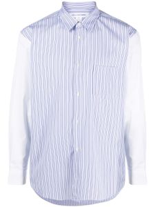 Comme Des Garçons Shirt chemise rayée en coton à poche poitrine - Blanc