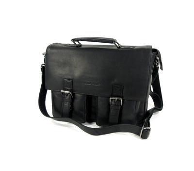 1 vaks HOUSTON old school laptoptas 15,6 inch zwart