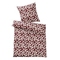 Jersey-beddengoedset stippen, salie-natuur 80 × 80 + 155 × 220 cm