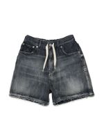 MM6 Maison Margiela Kids short en jean à patch logo - Noir