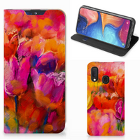 Bookcase Samsung Galaxy A20e Tulips