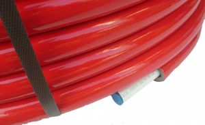 Geisoleerde ALU-PEX meerlagenbuis 26x3mm rood, Geïsoleerde Meerlagenbuizen